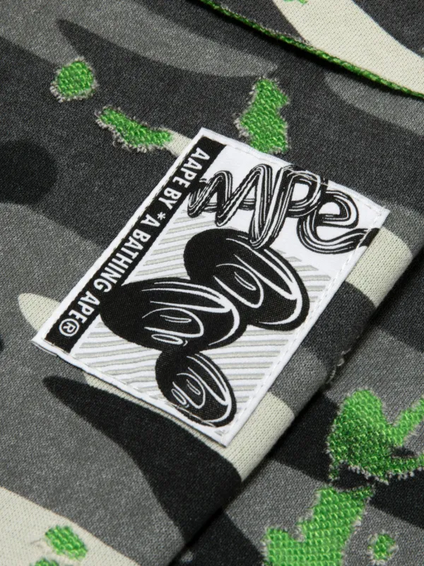 AAPE BY *A BATHING APE® カモフラージュパターン パンツ | ブラック