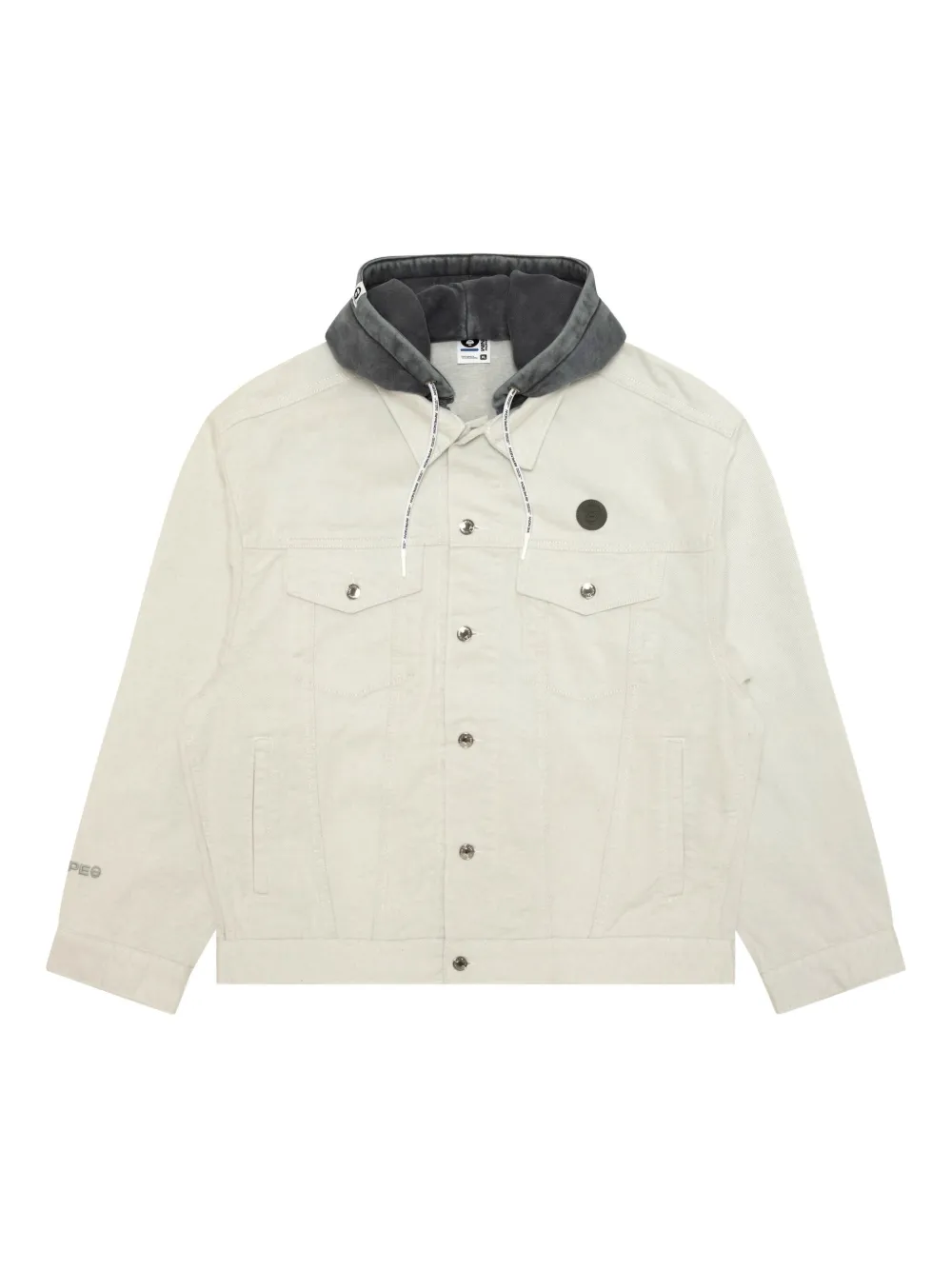 AAPE BY *A BATHING APE® buttoned-front hooded jacket | Neutrals | Image 1