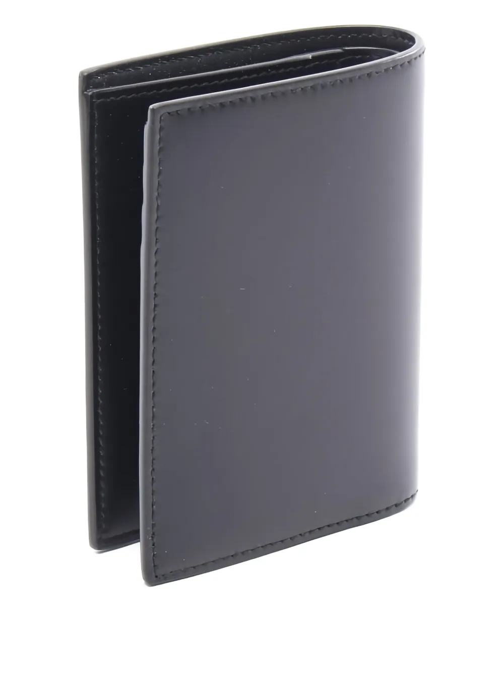 Pre-owned Saint Laurent 2020s Cassandre Bi-fold Leather Wallet In Black