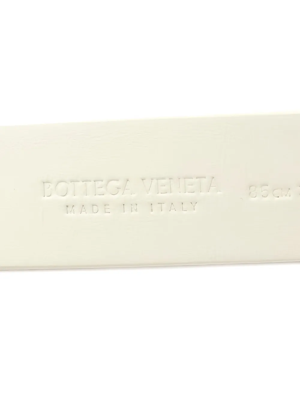 Pre-owned Bottega Veneta 2020s Triangle-detail Leather Belt In White