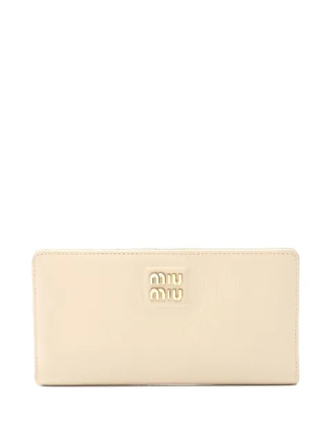 Miu Miu Pre-Owned 2000s Madras bi-fold leather wallet