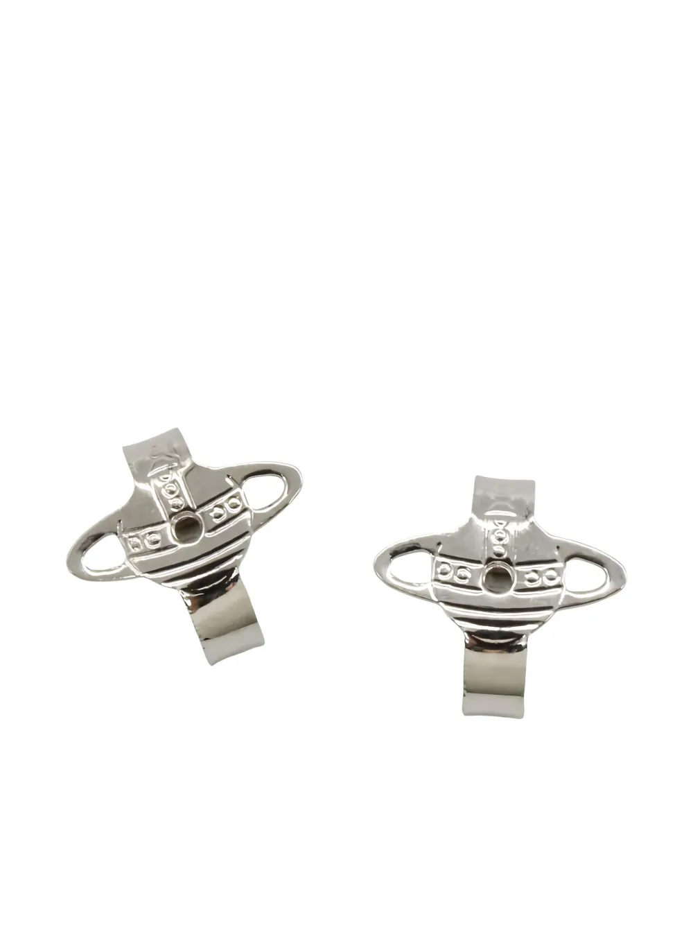 Pre-owned Vivienne Westwood Mini Bas Relief Drop Earrings In Silver