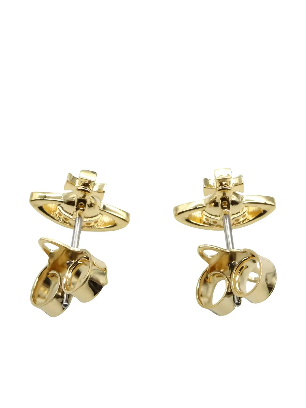 Pre-owned Vivienne Westwood 2020s Orb Stud Earrings In Gold