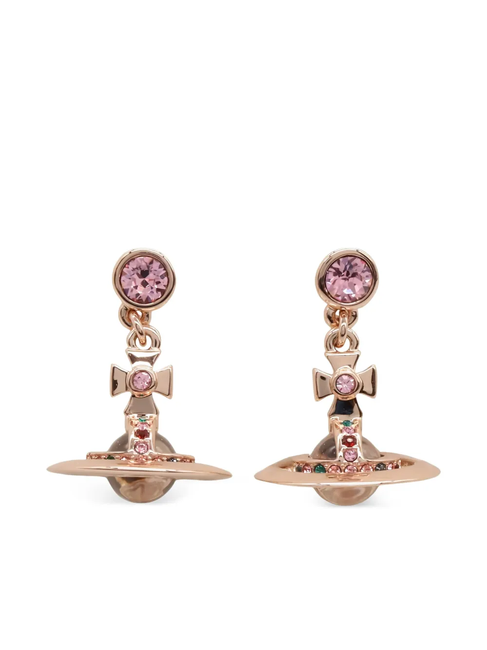 Vivienne Westwood aretes New Petite Orb | rosado | Image 1
