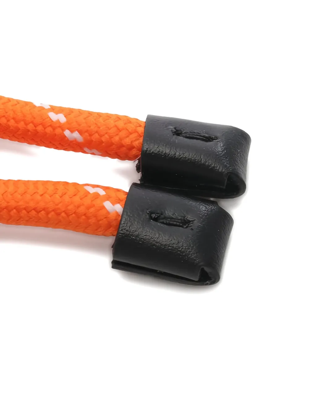 Pre-owned Miu Miu Logo-charm Knotted Bracelet In Orange