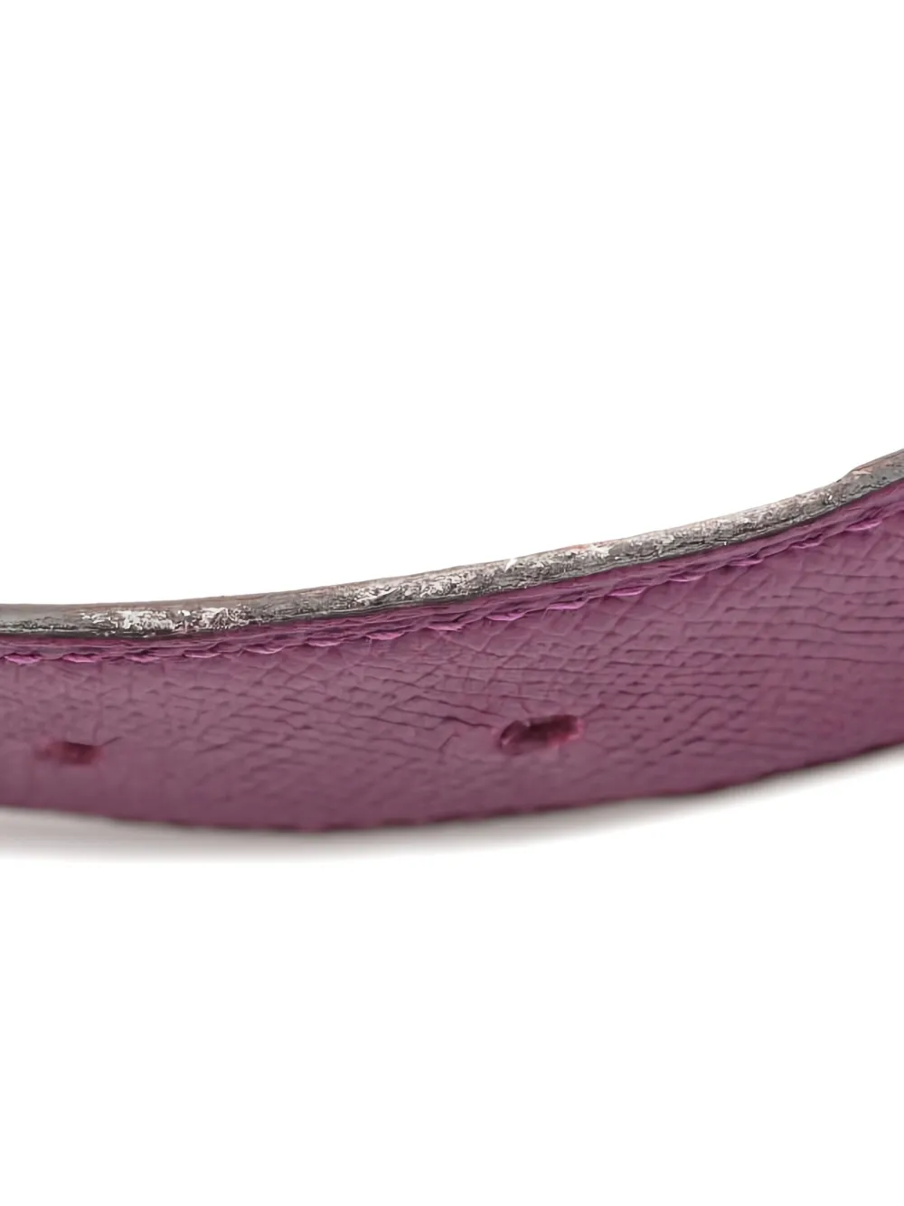 Pre-owned Hermes H-buckle Reversible Belt In Purple