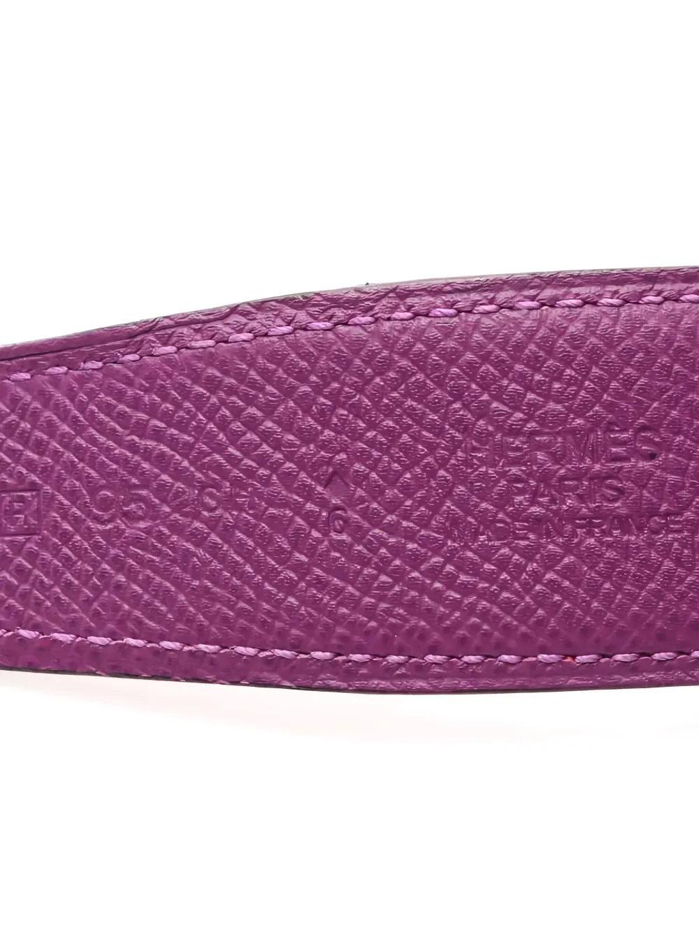 Pre-owned Hermes H-buckle Reversible Belt In Purple