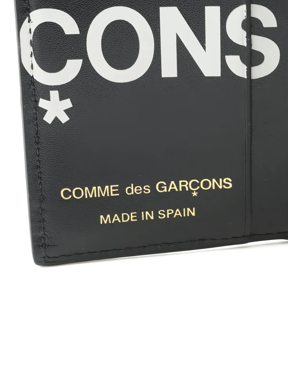 Comme Des Garçons Logo-print Bi-fold Leather Wallet In Blue