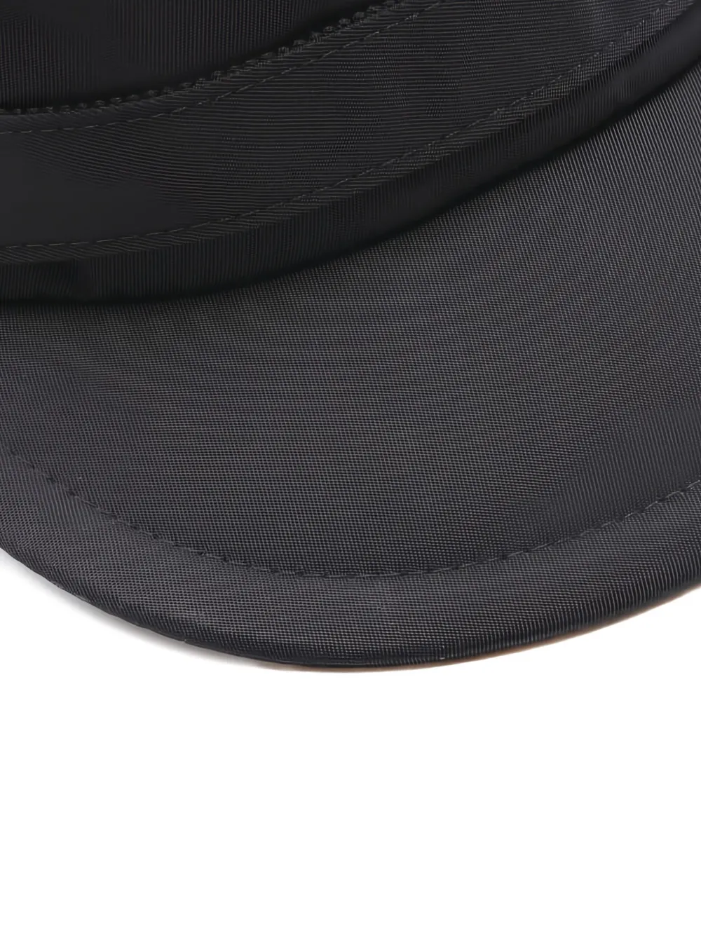 Pre-owned Prada Triangle-logo Cap In Black
