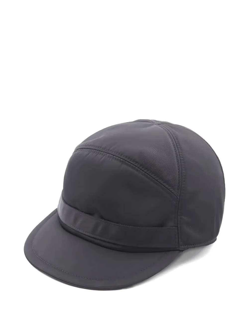 Pre-owned Prada Triangle-logo Cap In Black