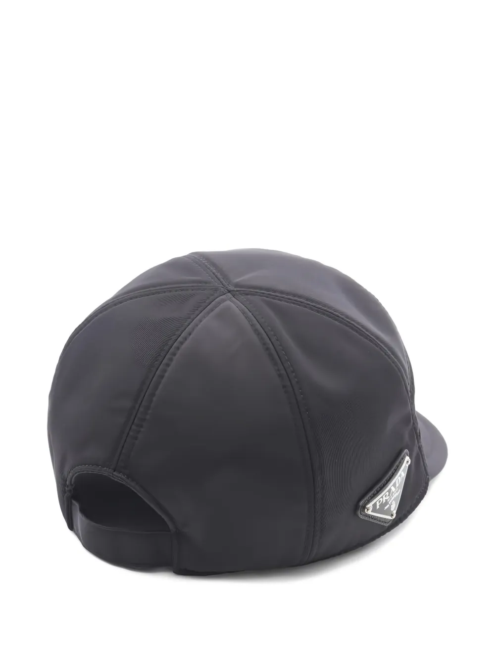 Pre-owned Prada Triangle-logo Cap In Black