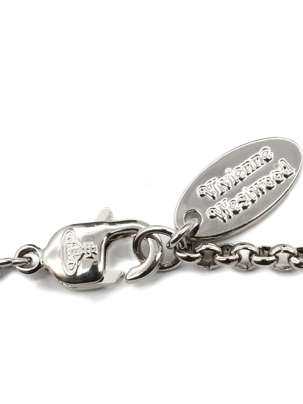 Pre-owned Vivienne Westwood Orb Pendant Necklace In Silver