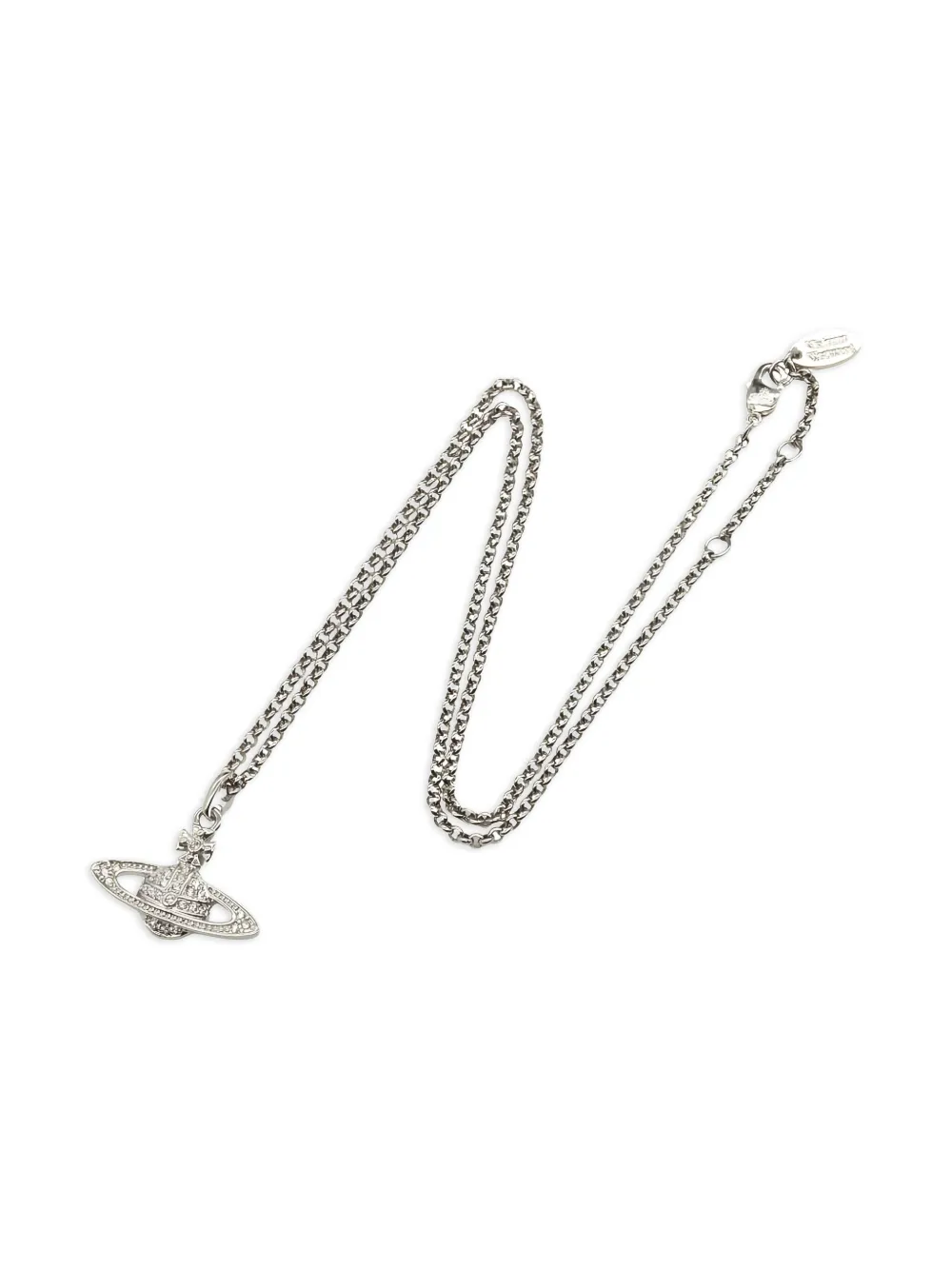 Pre-owned Vivienne Westwood Orb Pendant Necklace In Silver