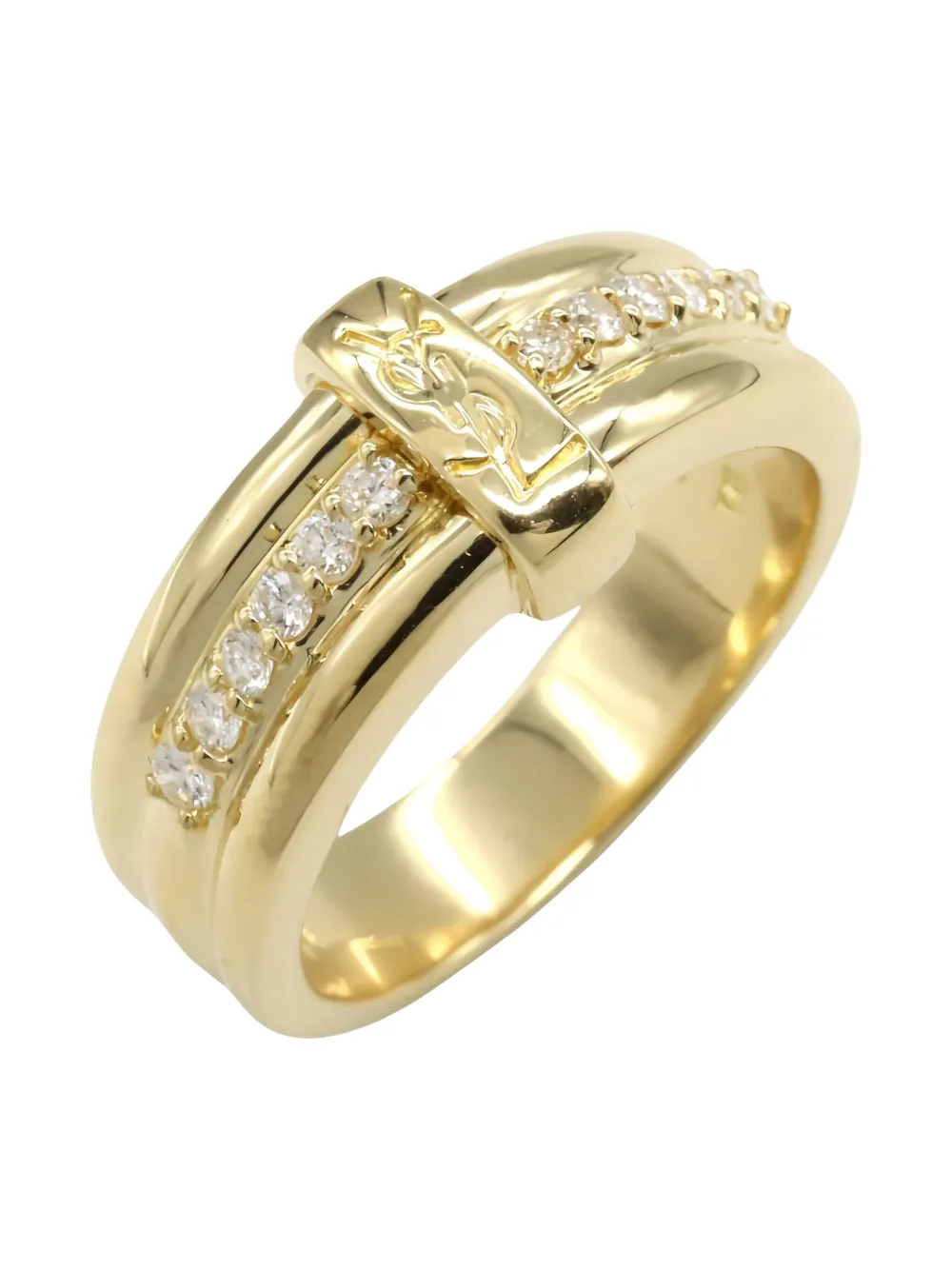 Pre-owned Saint Laurent Diamond 18k Yellow-gold Ring