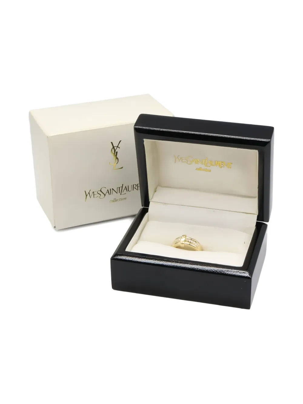 Pre-owned Saint Laurent Diamond 18k Yellow-gold Ring