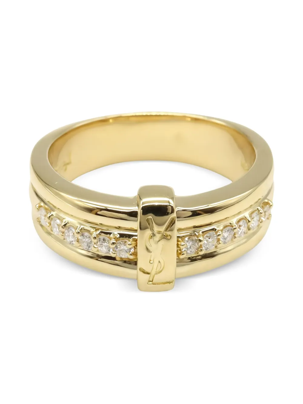 Saint Laurent Pre-Owned diamond 18K yellow-gold ring | Gold | Image 1