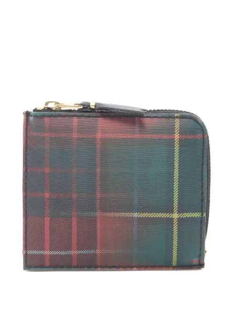 Comme Des Garçons tartan check coin purse