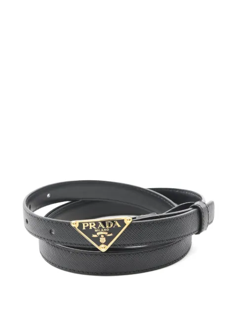 Prada Pre-Owned triangle-logo leather belt