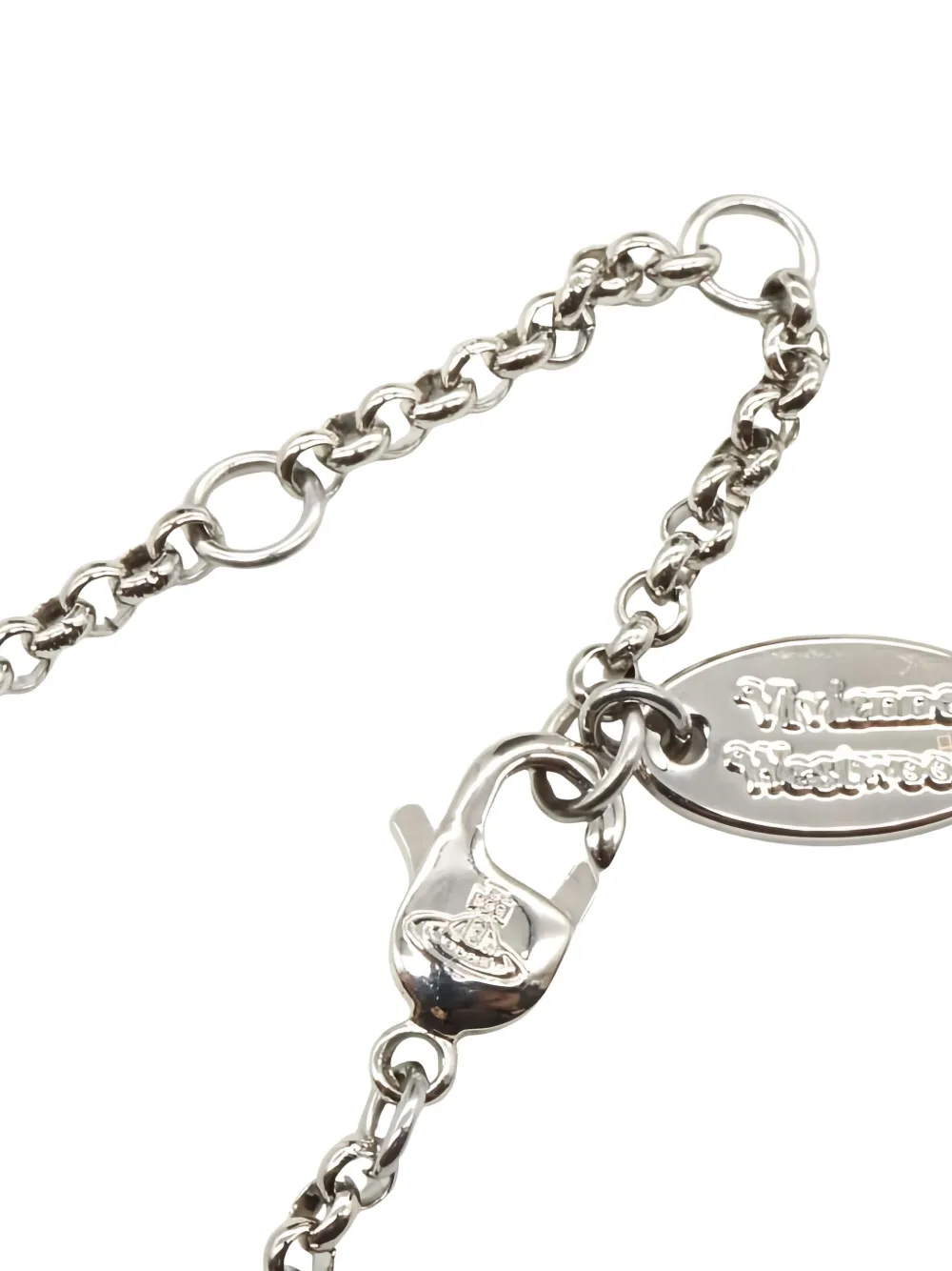 Pre-owned Vivienne Westwood Orb Pendant Necklace In Silver