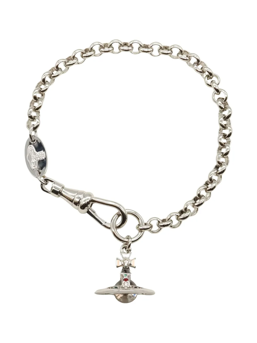 Vivienne Westwood Pre-Owned 2020s Orb-charm chain bracelet | Silver | Image 1