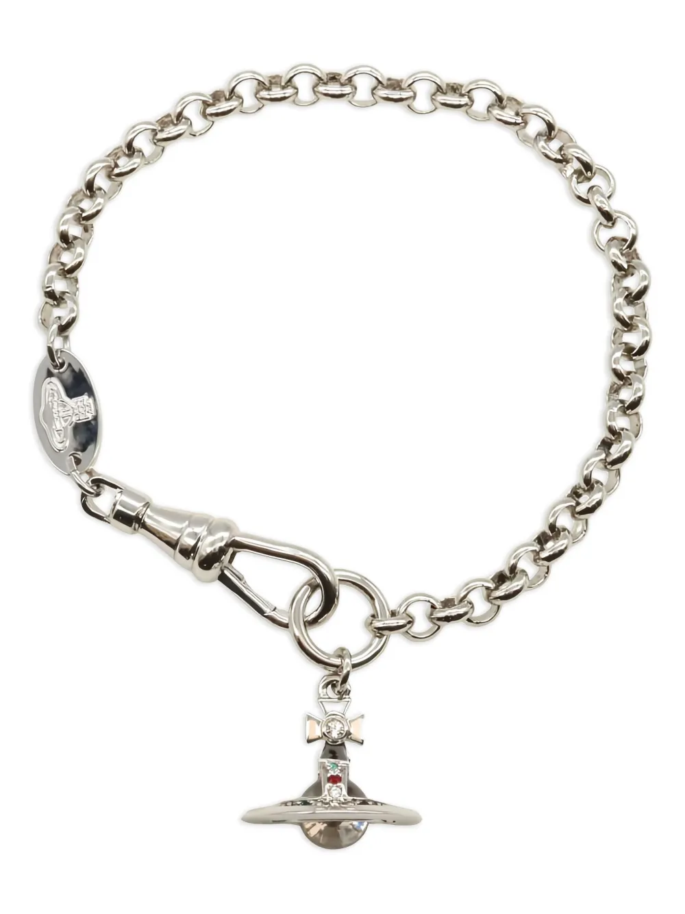 Vivienne Westwood Pre-Owned 2020s Orb-charm chain bracelet | Silver | Image 1