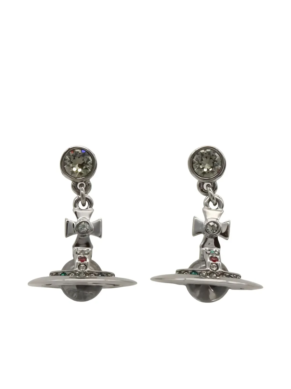 Vivienne Westwood Pre-Owned 2020s Orb drop earrings | Silver | Image 1