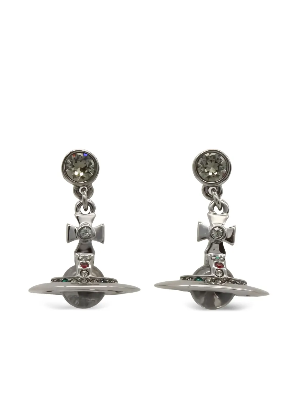 Vivienne Westwood Pre-Owned 2020s Orb drop earrings | Silver | Image 1