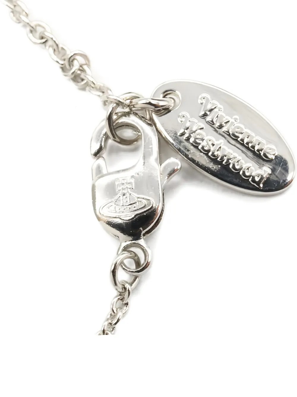 Pre-owned Vivienne Westwood 2020s Orb-pendant Necklace In Silver