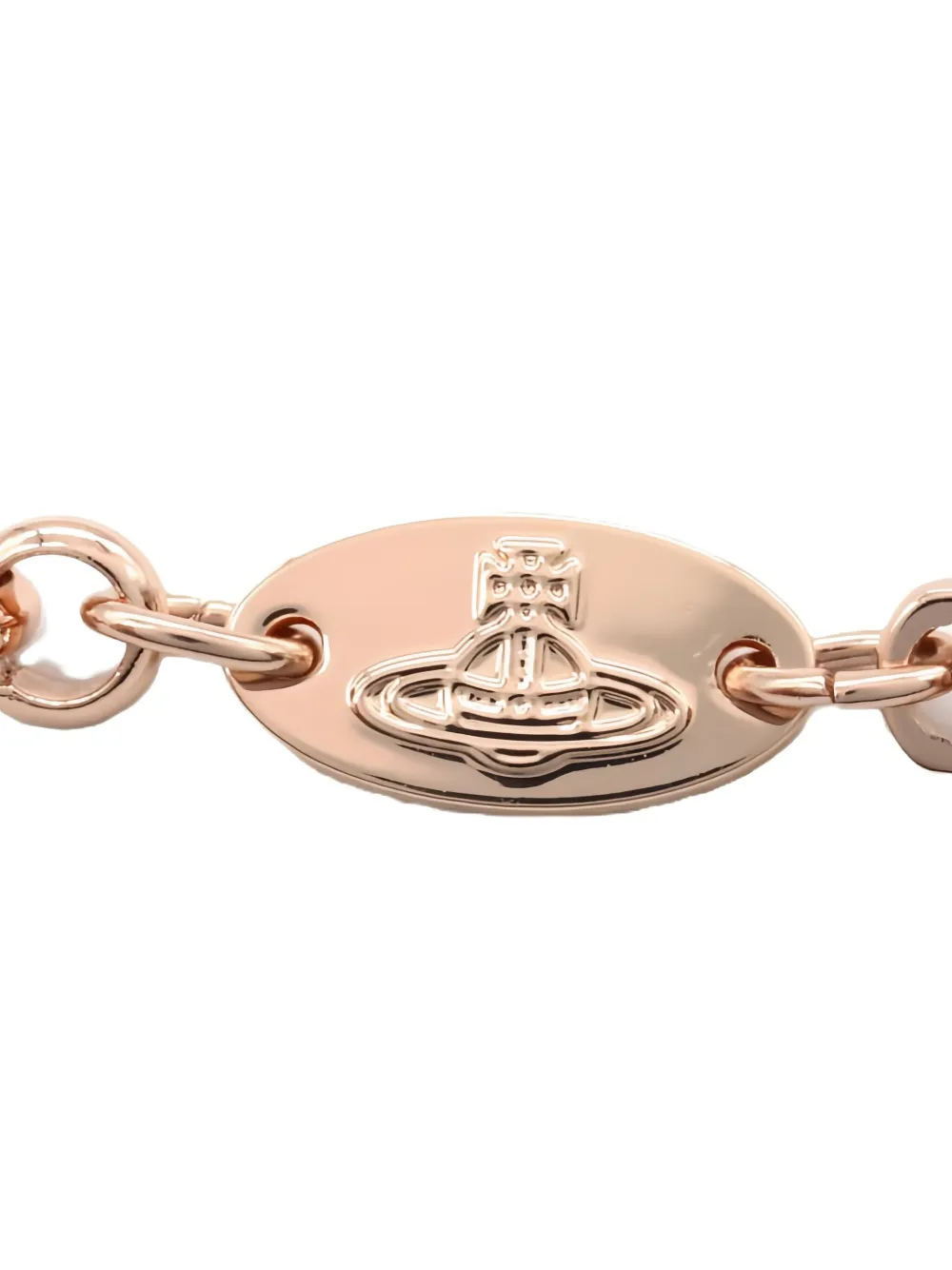 Pre-owned Vivienne Westwood 2020s Orb Charm Chain Bracelet In Pink