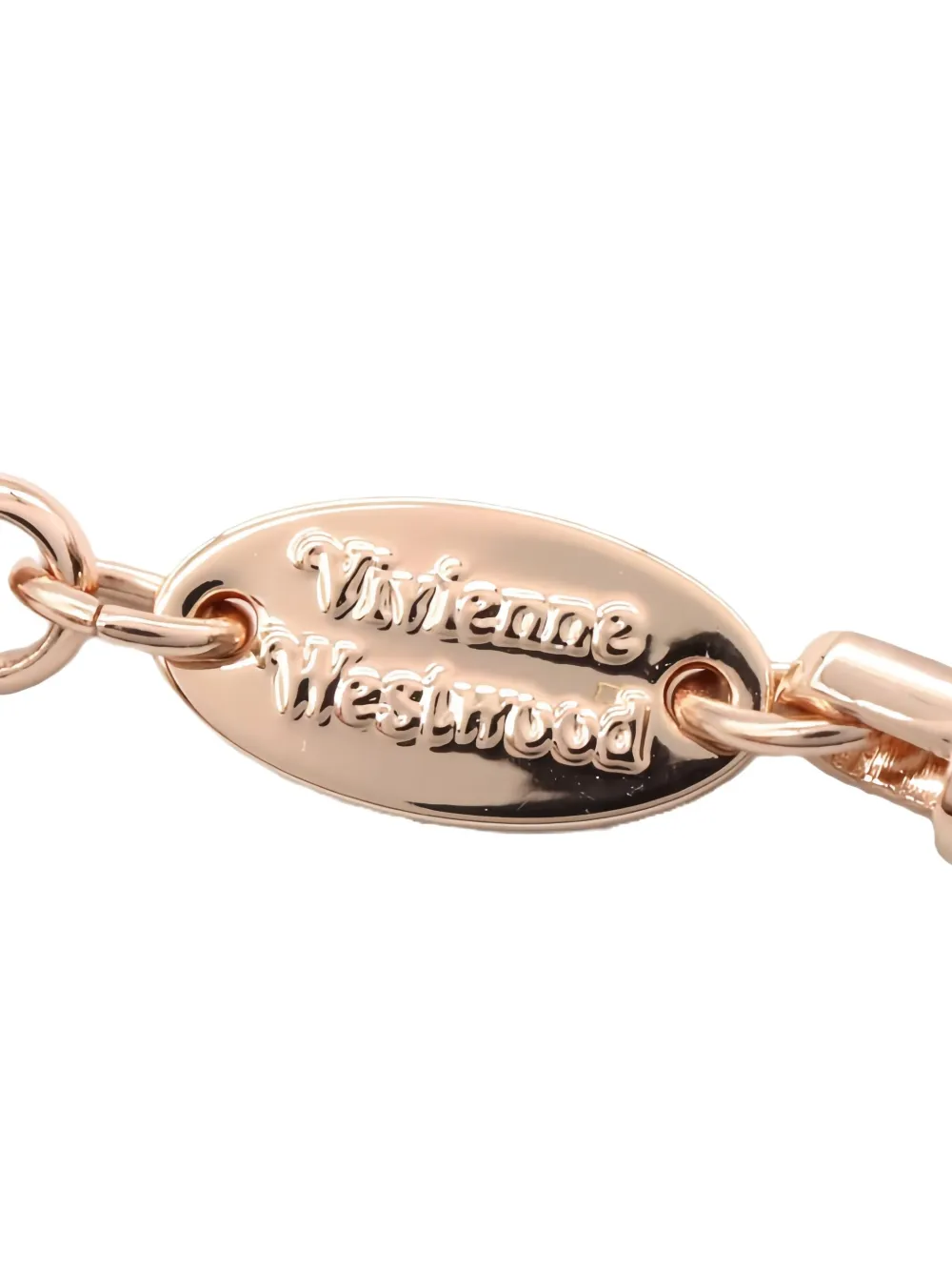 Pre-owned Vivienne Westwood 2020s Orb Charm Chain Bracelet In Pink