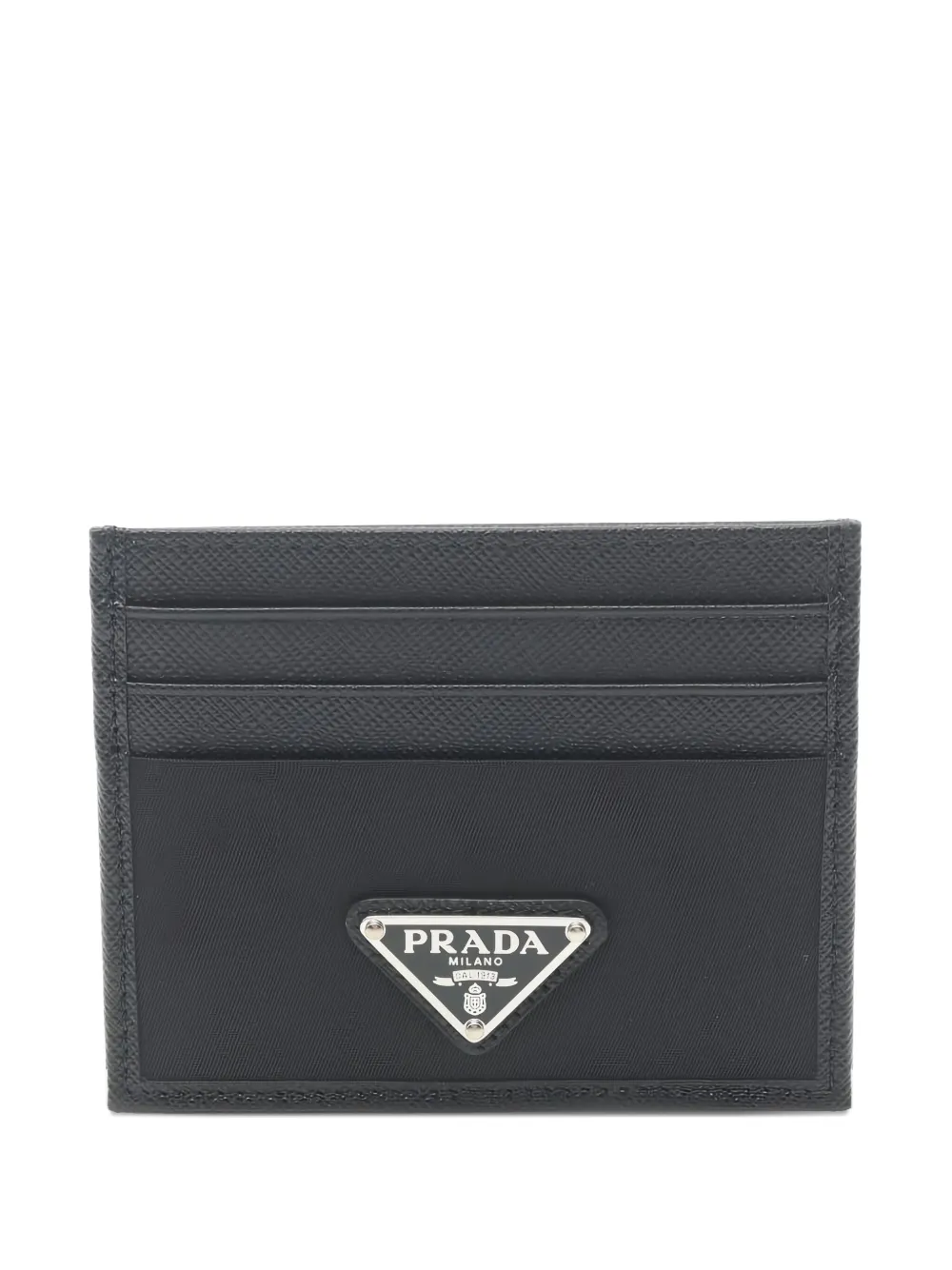 Prada Pre-Owned 2020s logo plaque card holder | Black | Image 1