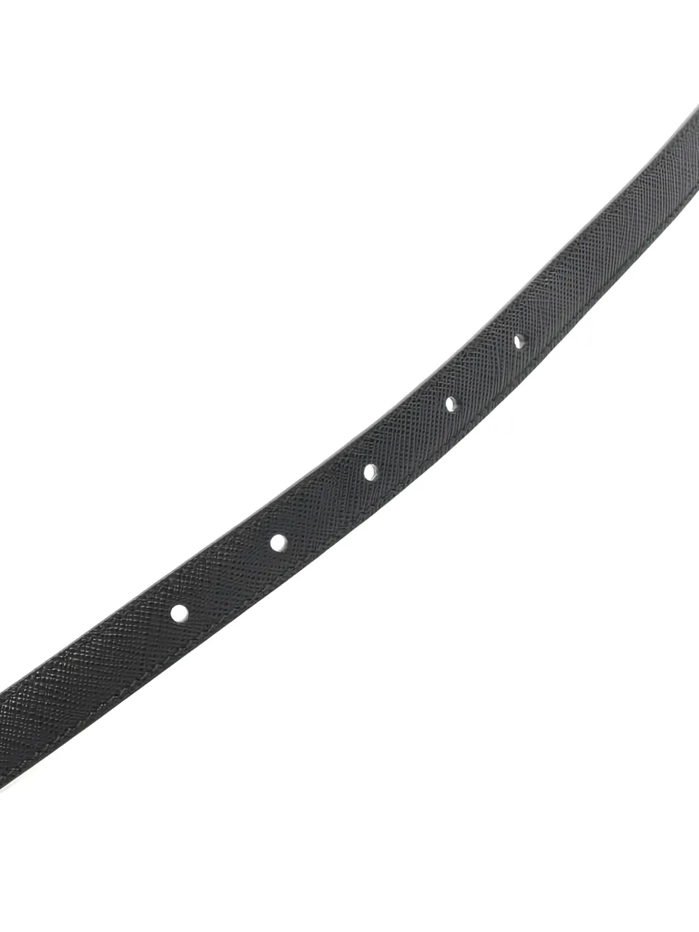 Pre-owned Prada 2020s Triangle-logo Leather Belt In Black