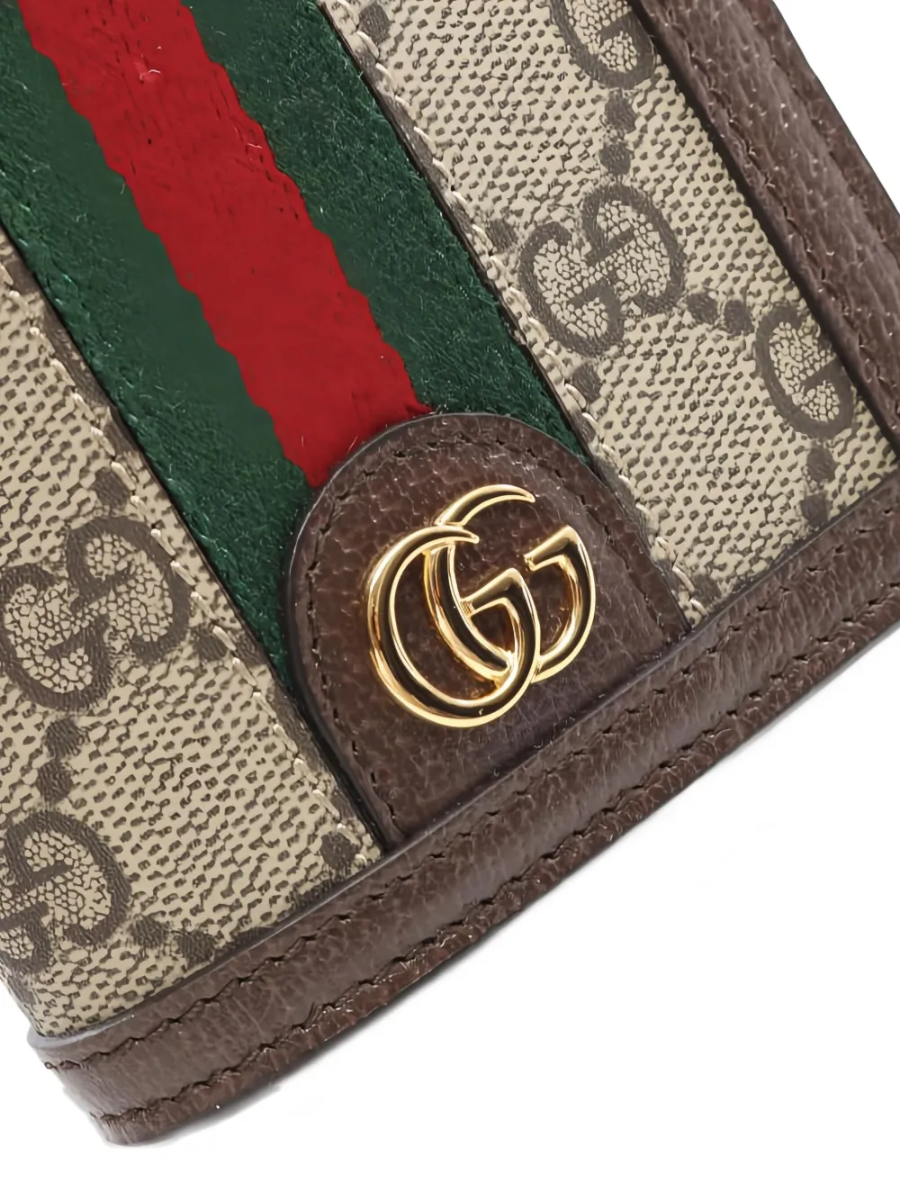 Pre-owned Gucci 2020s Ophidia Gg-supreme Passport Card Case In Neutral