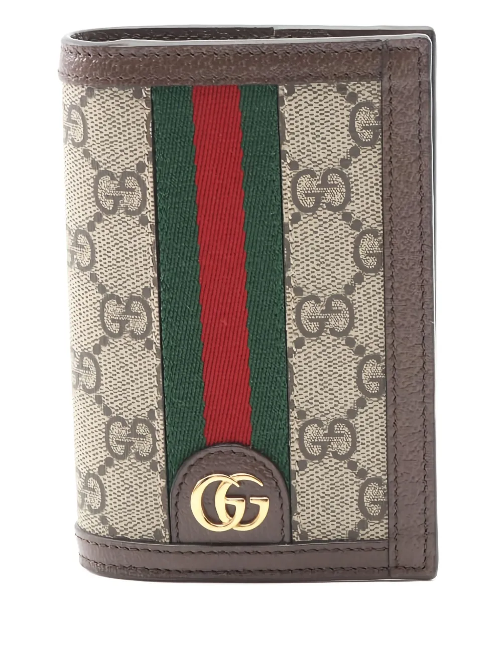 Gucci Pre-Owned 2020s Ophidia GG-supreme passport card case - ニュートラル Gucci Pre-Owned 2020s Ophidia GG-supreme passport card case - ニュートラル