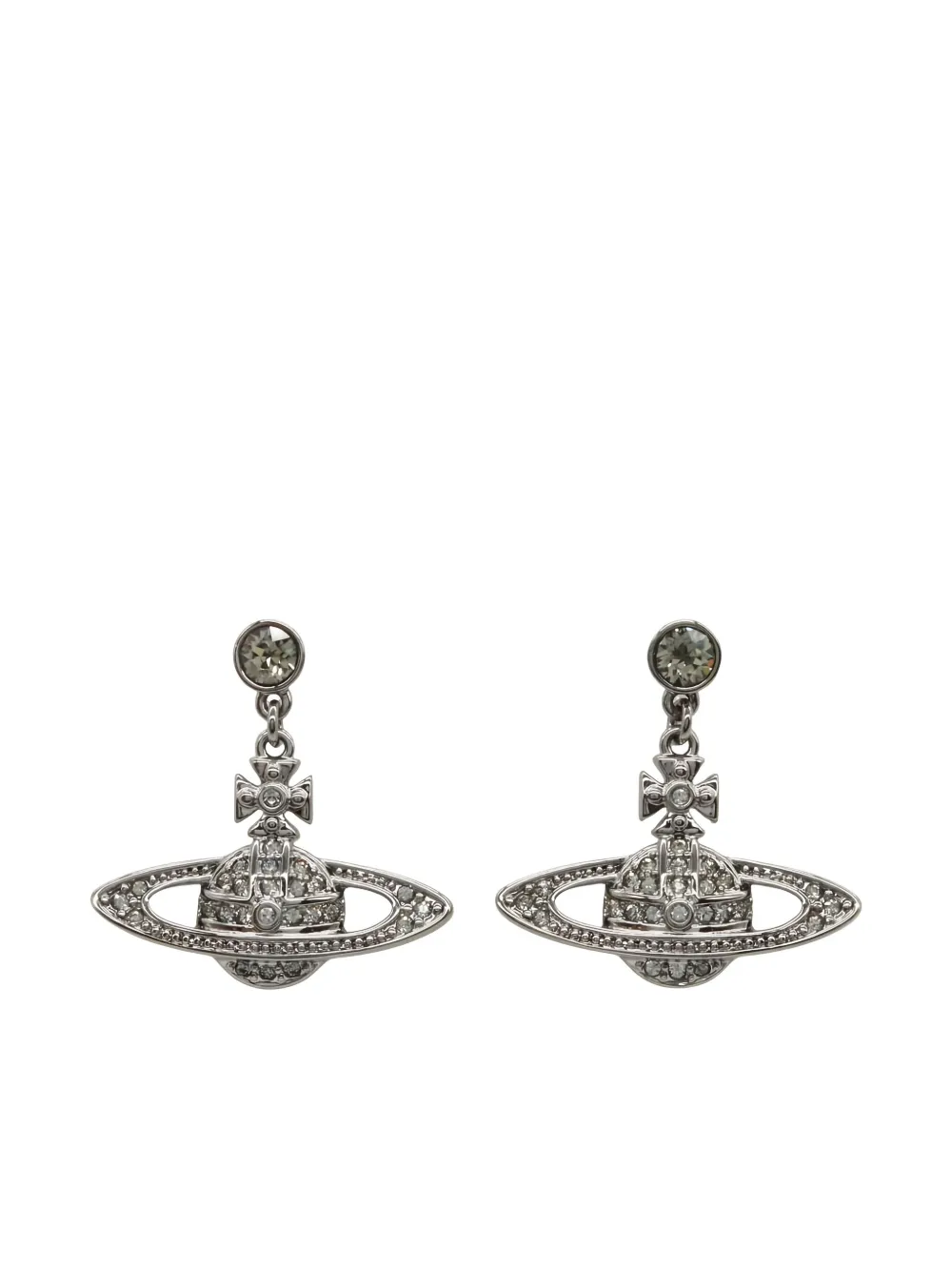 Vivienne Westwood Pre-Owned 2020s Orb-cross earrings | Silver | Image 1