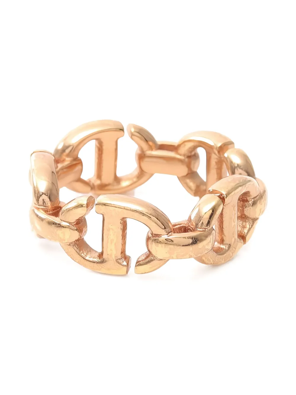 Christian Dior Pre-Owned 2010s logo-chain ring - ピンク Christian Dior Pre-Owned 2010s logo-chain ring - ピンク