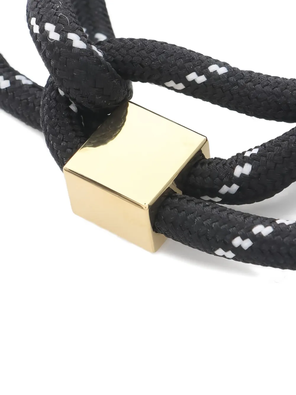 Pre-owned Miu Miu 2020s Logo-cube Bracelet In Black