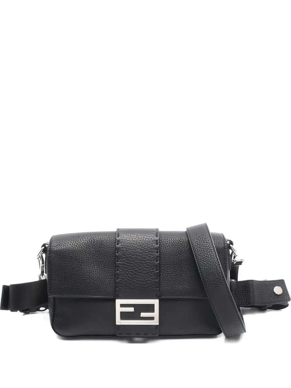 Fendi Pre-Owned 10s logo-plaque leather belt bag | Black | Image 1