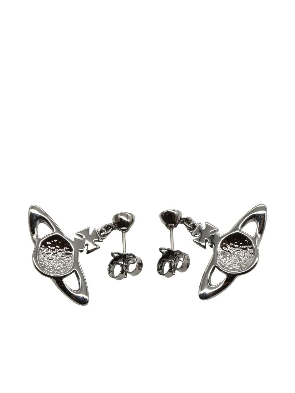 Pre-owned Vivienne Westwood 2020s Orb-embellished Earrings In Silver