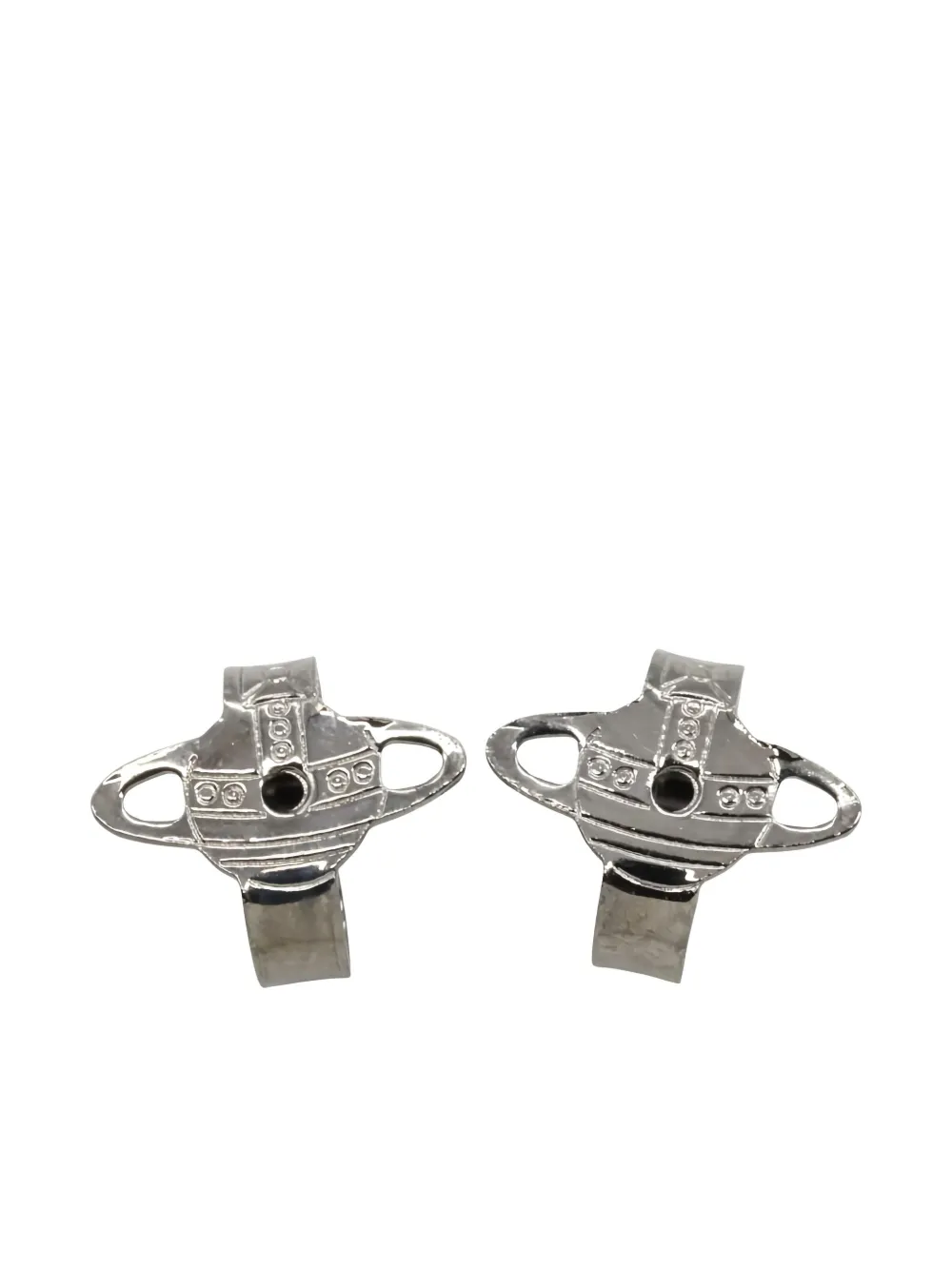 Pre-owned Vivienne Westwood 2020s Orb-embellished Earrings In Silver