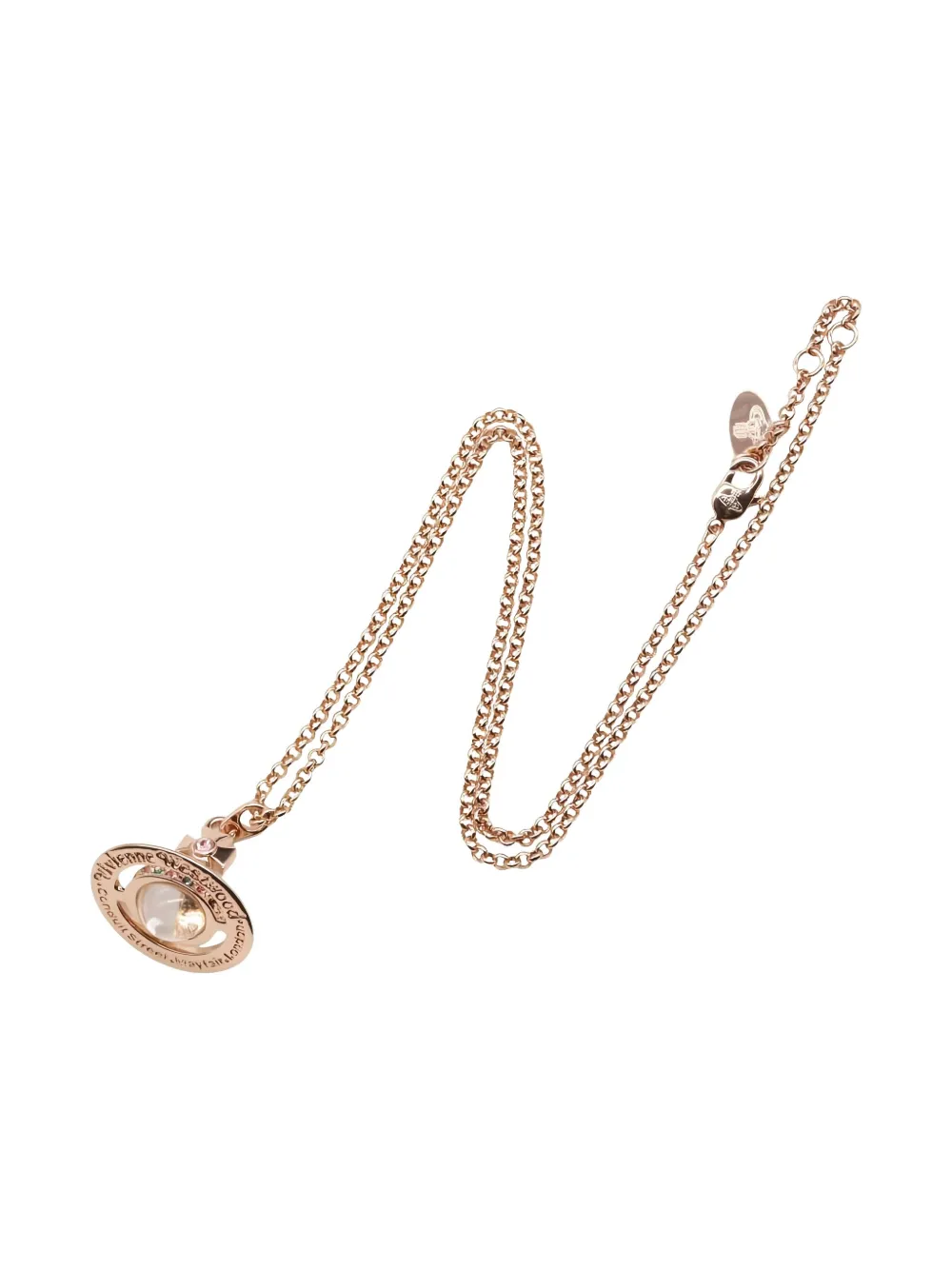 Pre-owned Vivienne Westwood 2020s Orb-pendant Necklace In Pink
