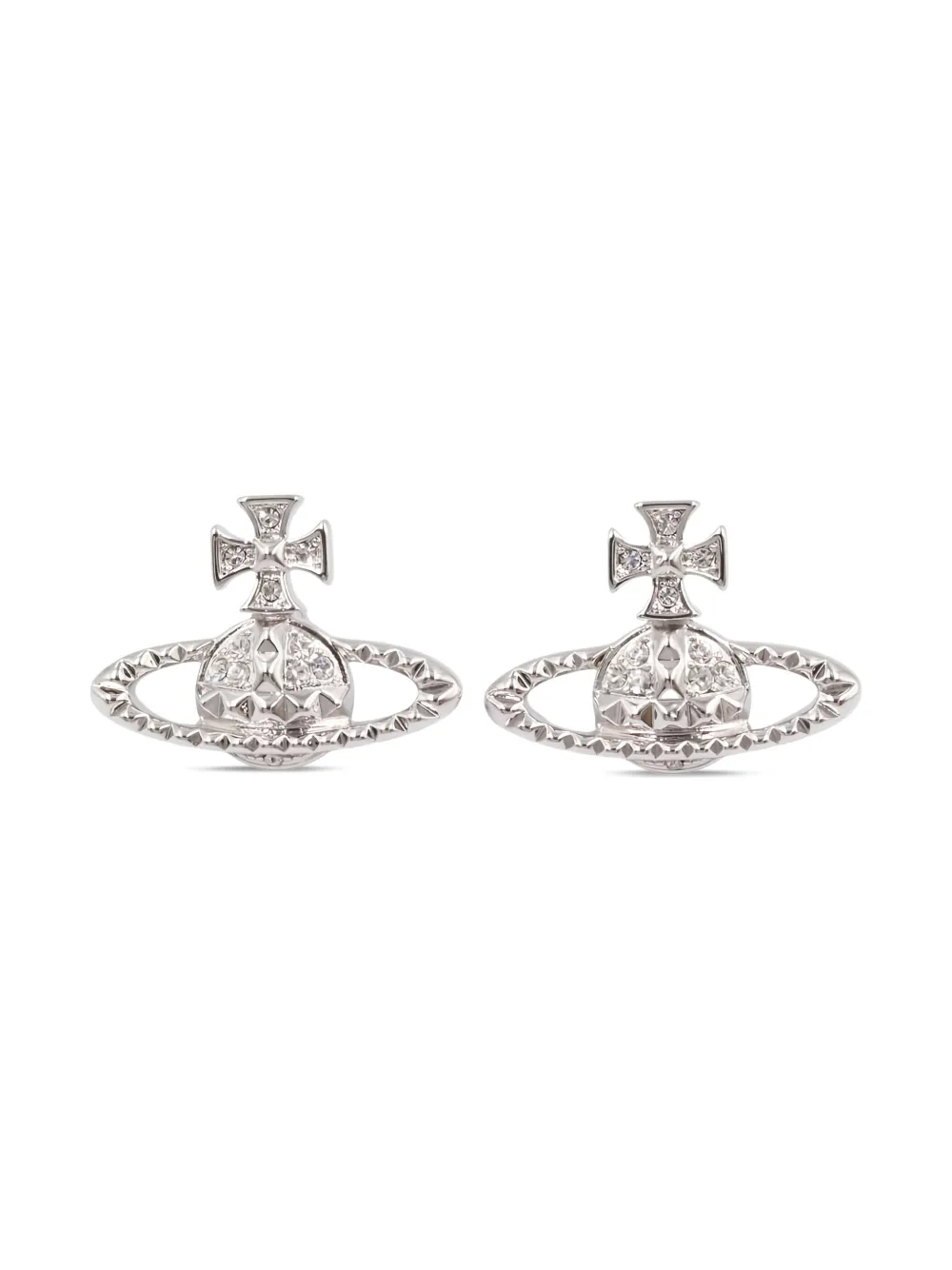Vivienne Westwood Pre-Owned Orb cross earrings | Silver | Image 1