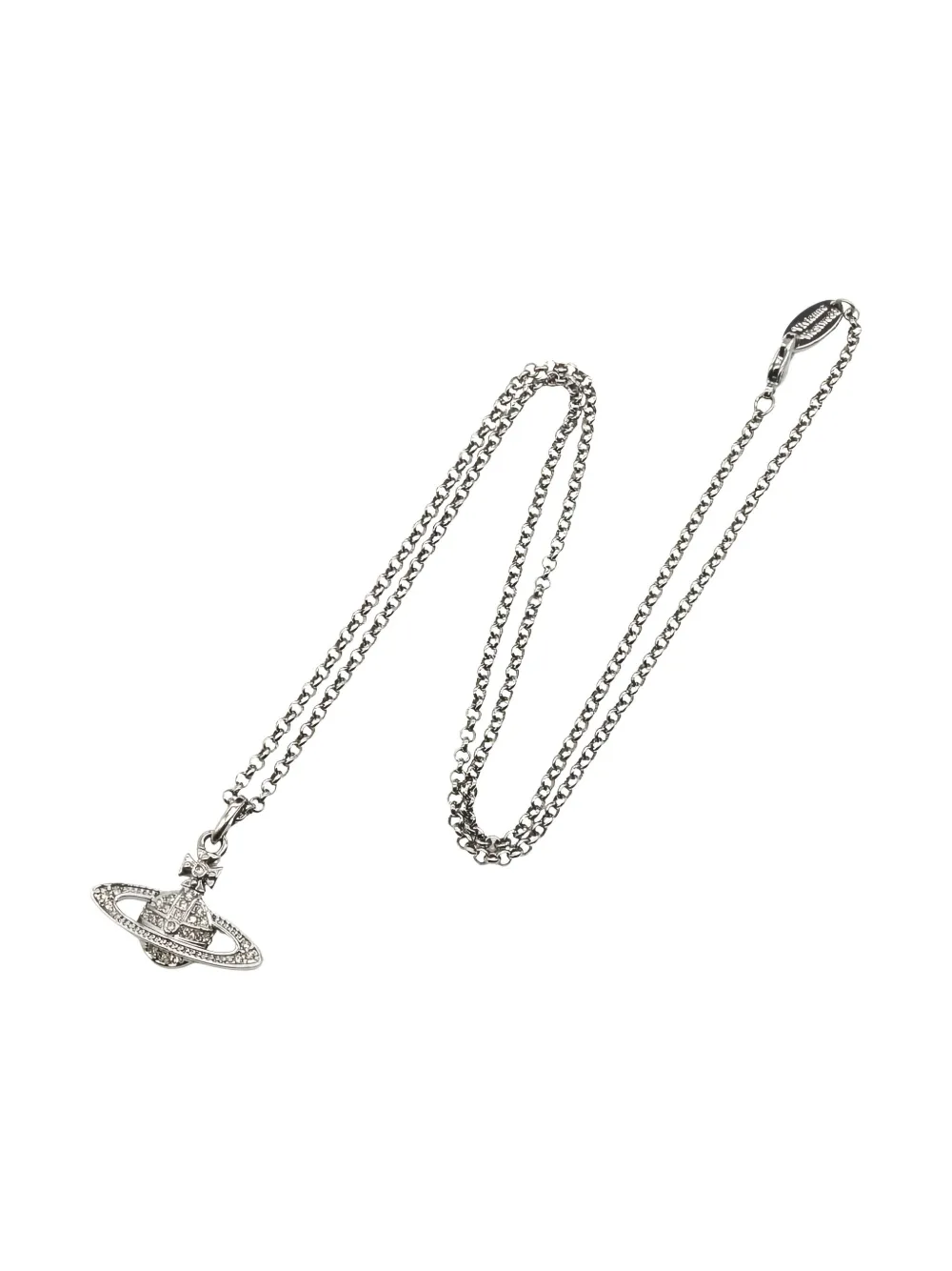 Pre-owned Vivienne Westwood 2020s Orb-pendant Necklace In Silver