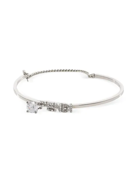 Fendi Pre-Owned 2000s rhinestone-logo bracelet