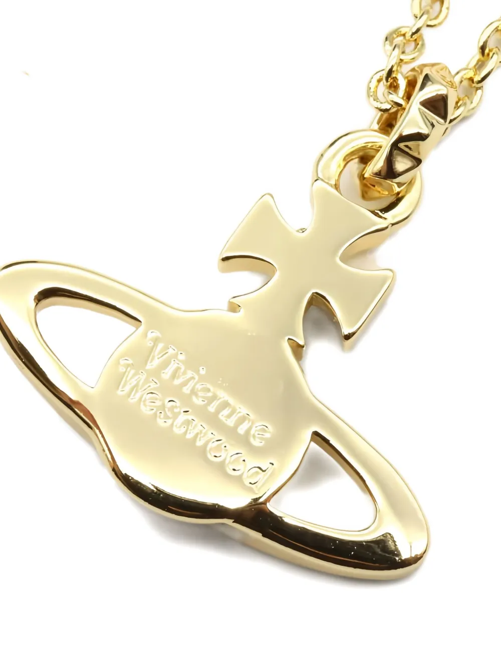 Pre-owned Vivienne Westwood 2020s Orb-pendant Necklace In Gold