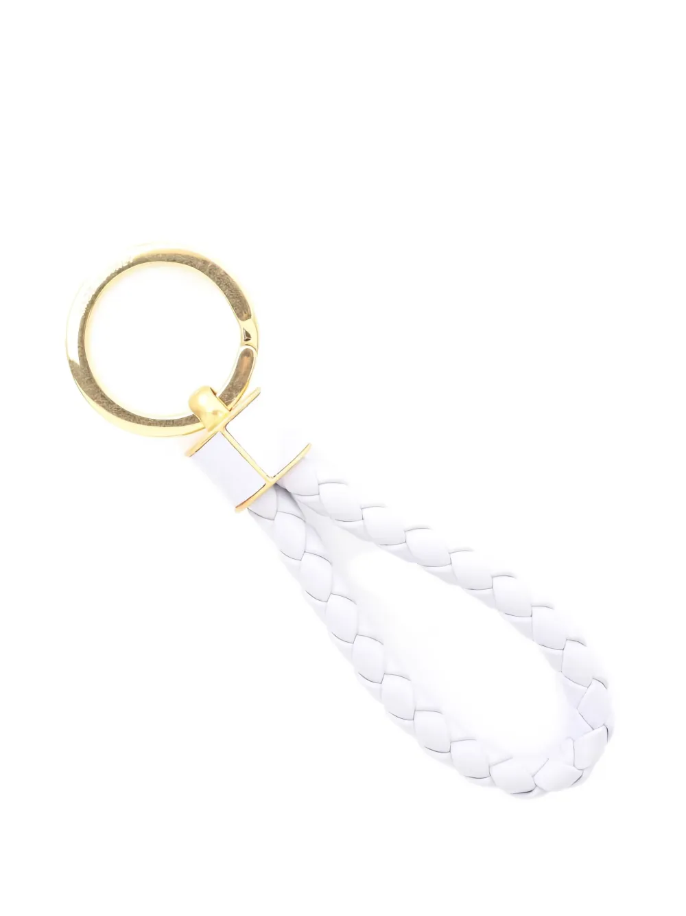 Pre-owned Bottega Veneta 2020s Intrecciato Keyring In Purple