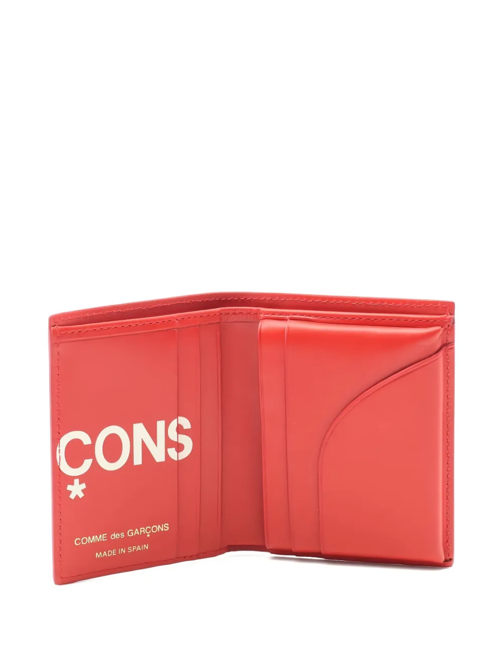 Comme Des Garçons 2020s Logo-print Bi-fold Wallet In Red