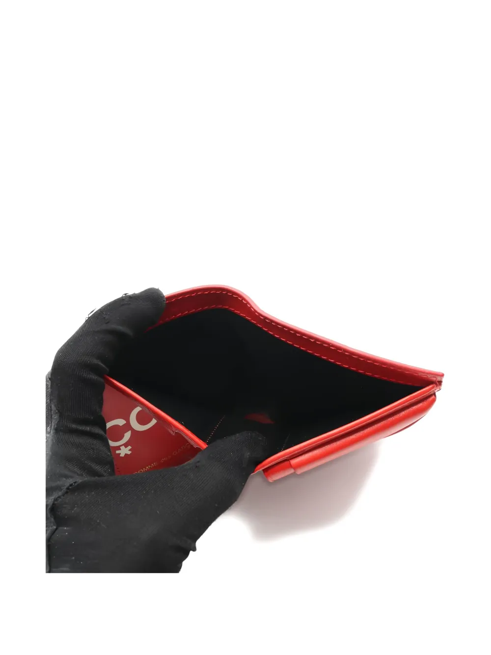 Comme Des Garçons 2020s Logo-print Bi-fold Wallet In Red