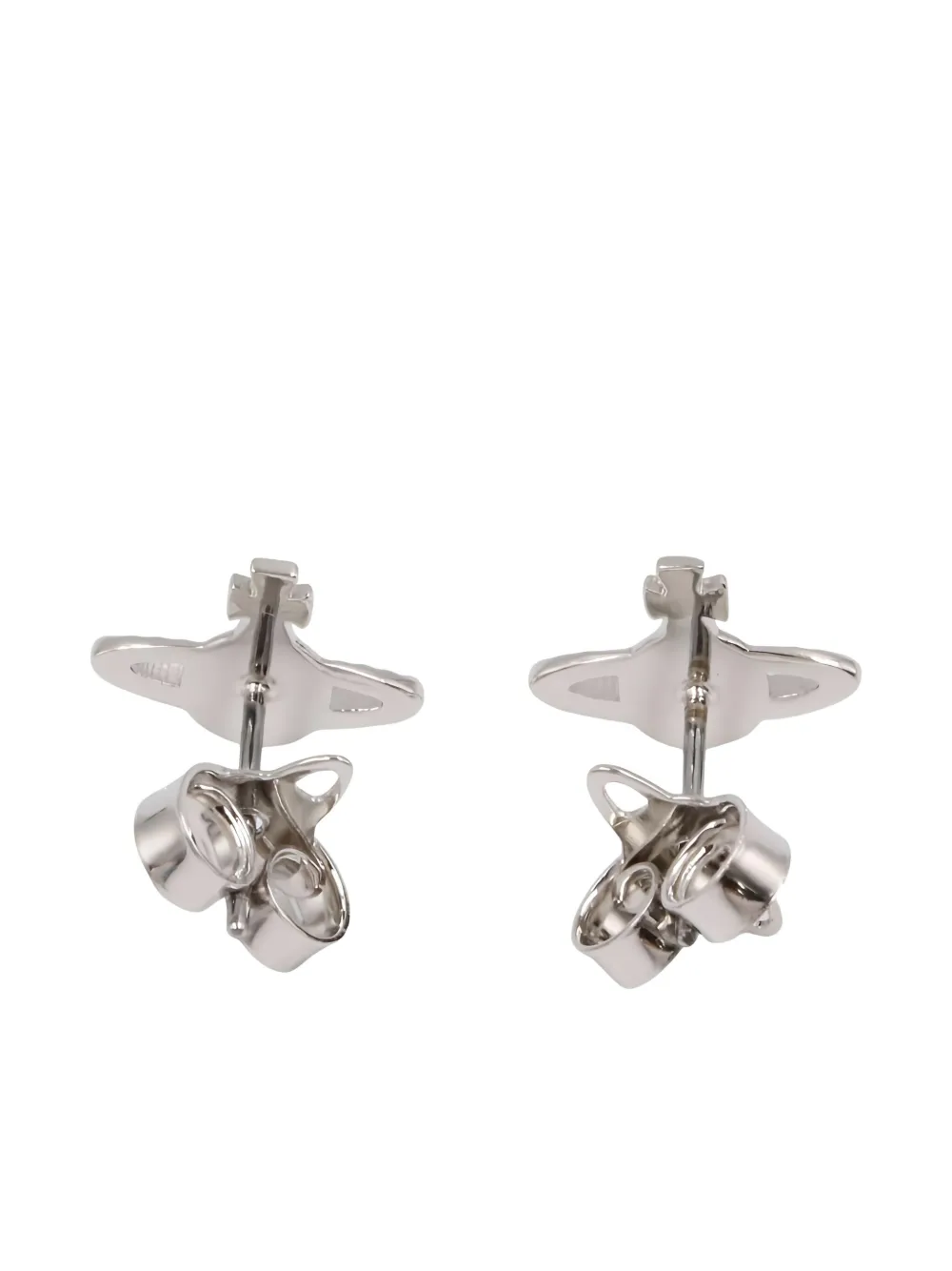 Pre-owned Vivienne Westwood 2020s Orb Stud Earrings In Silver