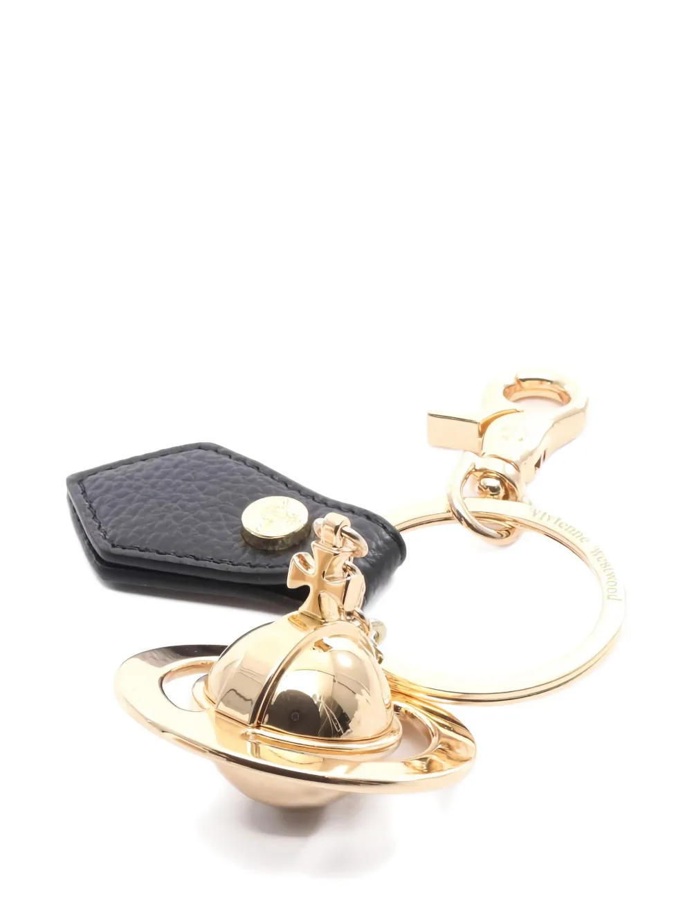 Vivienne Westwood Pre-Owned 2020s Orb leather keyring | Gold | Image 1